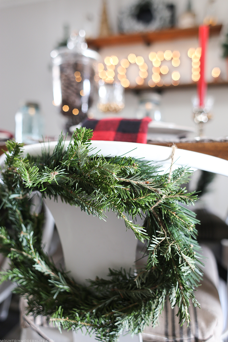 Come see how old and new are combined to create this cozy, cabin inspired Christmas tablescape. MountainModernLife.com