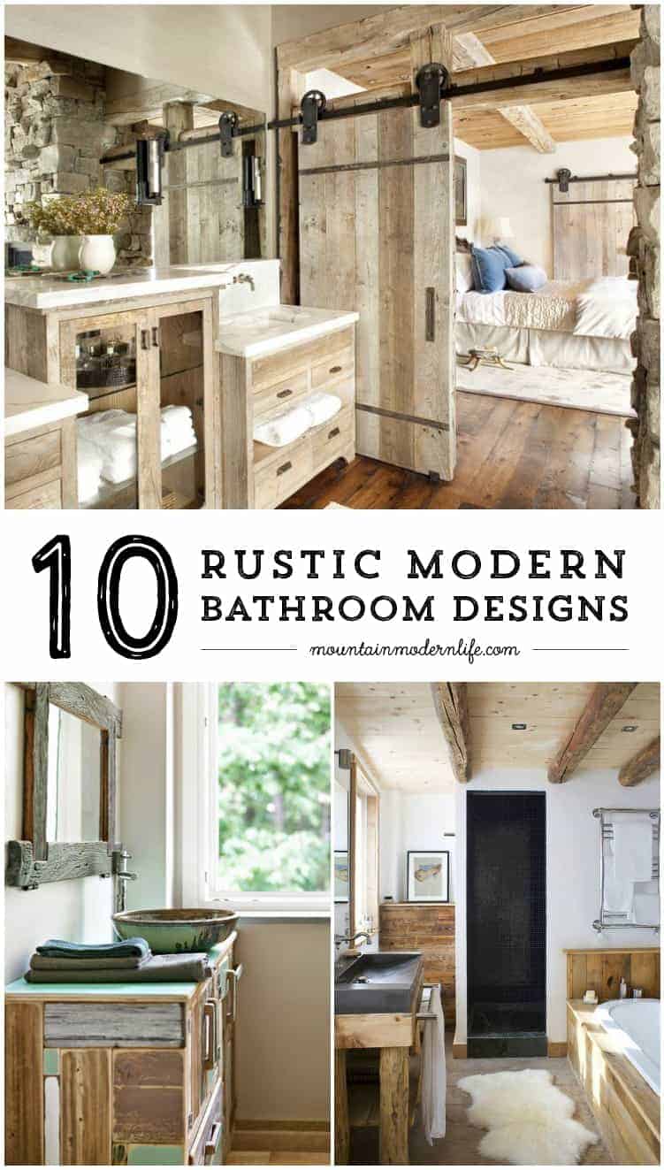 10 Rustic Modern Bathroom Designs