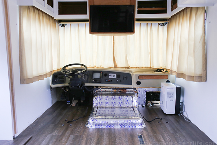 Take a look at the RV Renovation Week 2 Progress Update in our 2008 Allegro Tiffin Openroad 32LA | MountainModernLife.com