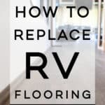 How to Replace RV Flooring - Come see how we removed the stained carpet and replaced it with vinyl plank flooring!