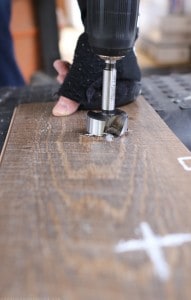 how to replace RV flooring by drilling holes where needed