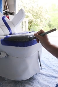 Looking for ways to update your old RV Captain's chairs? Come see how we spruced ours up using chalk paint. MountainModernLife.com