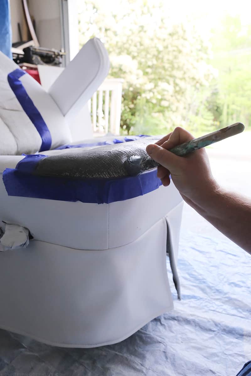 Looking for ways to update your old RV Captain's chairs? Come see how we spruced ours up using chalk paint. MountainModernLife.com