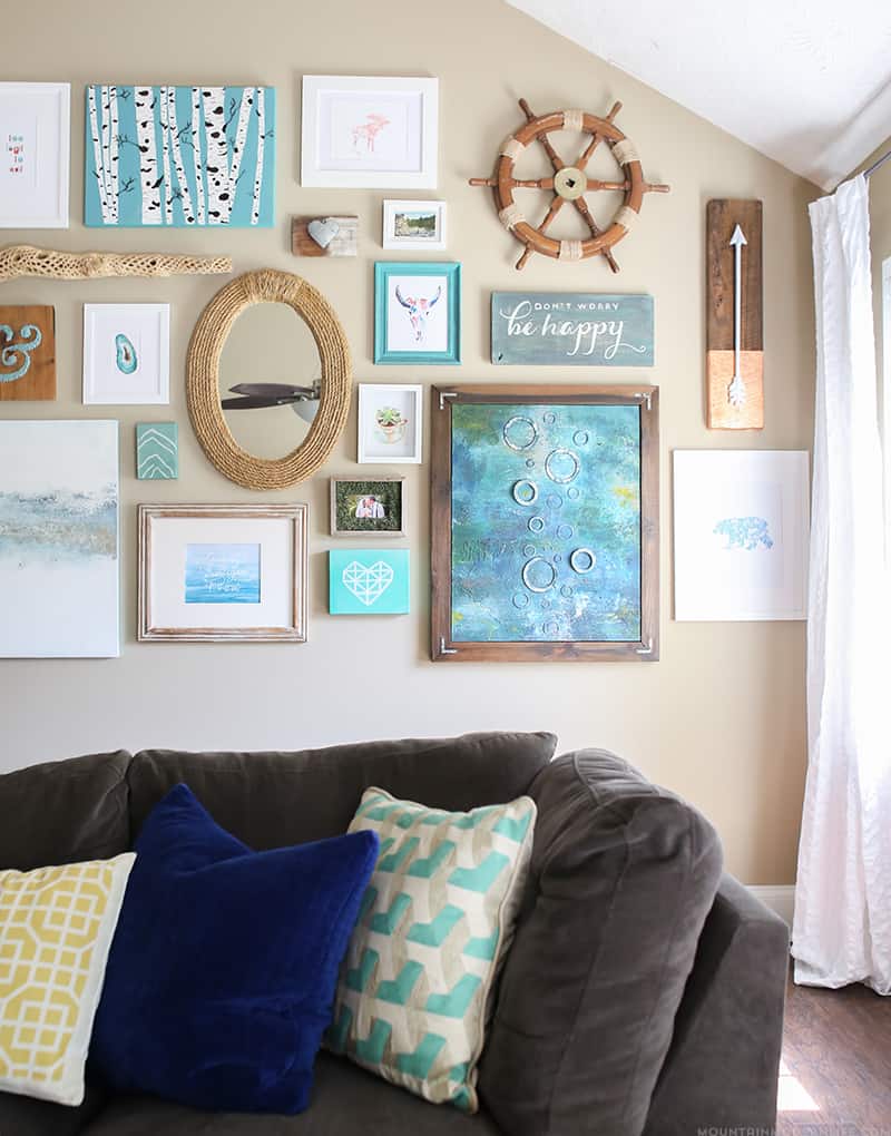 Looking for creative ways to display your photos and art? Here are 4 Tips for Creating a Gallery Wall, including what I would have done differently. | MountainModernLife.com
