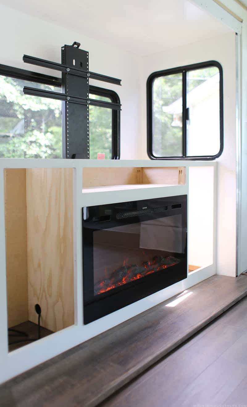 How To Install Tv Lift And Electric Fireplace In Rv