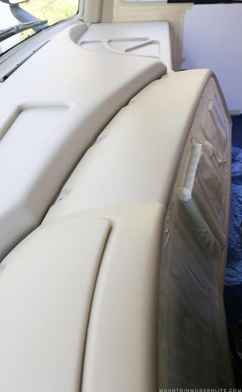 Thinking about painting the dash of your motorhome or vehicle? Come see how easy it is to update your RV dashboard! | MountainModernLife.com