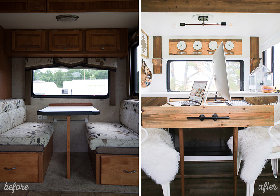 RV dinette booth makeover