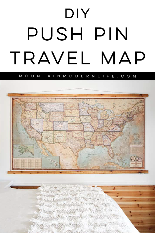 DIY Push Pin Travel Map