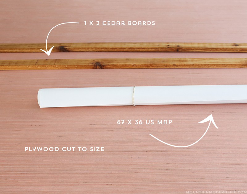 map and cedar boards