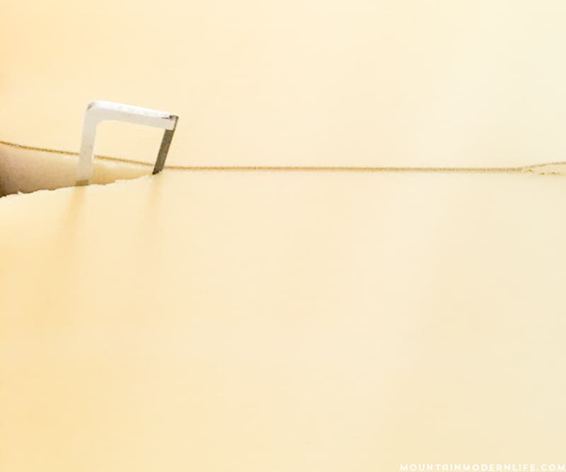 Cutting Foam Cushion with Hack Saw