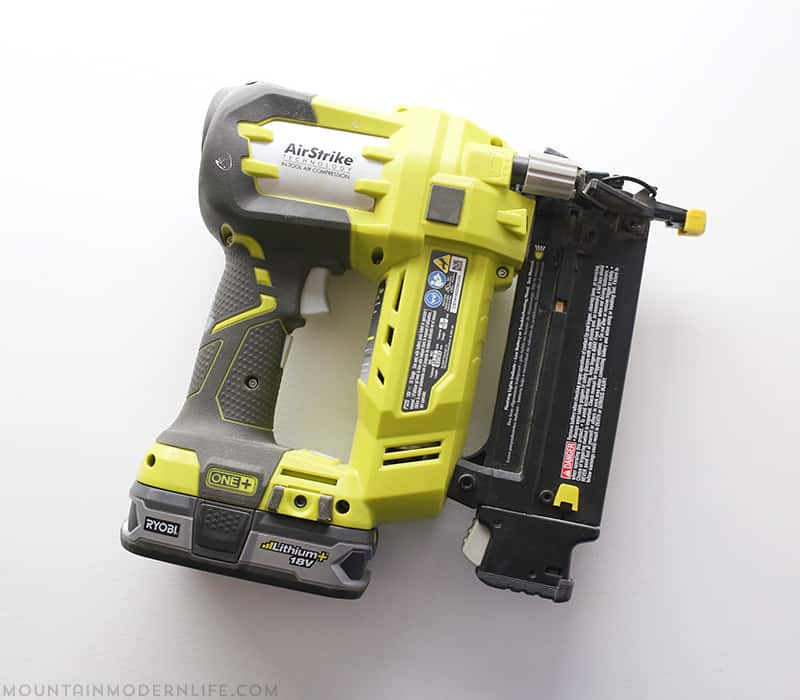 Using nail gun for easy wall art