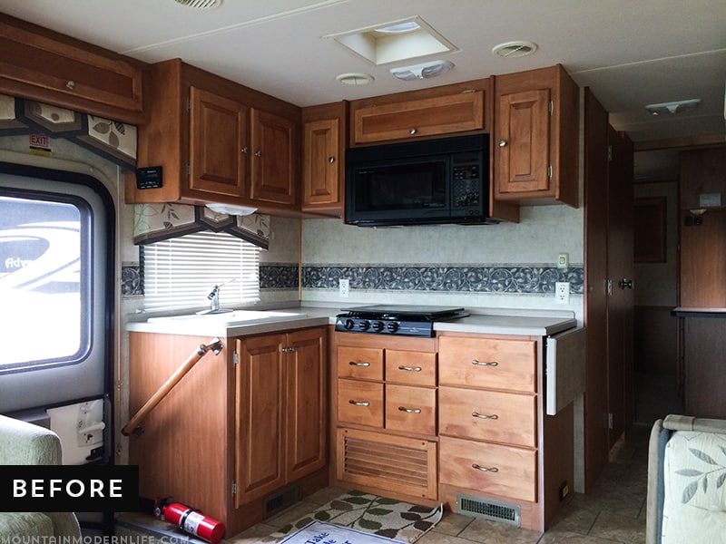 How To Paint Your Rv Kitchen Cabinets Mountainmodernlife Com