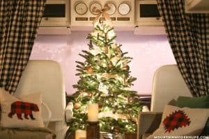RV Christmas Home Tour - Come see how we decorated our tiny home on wheels for the holidays! MountainModernLife.com