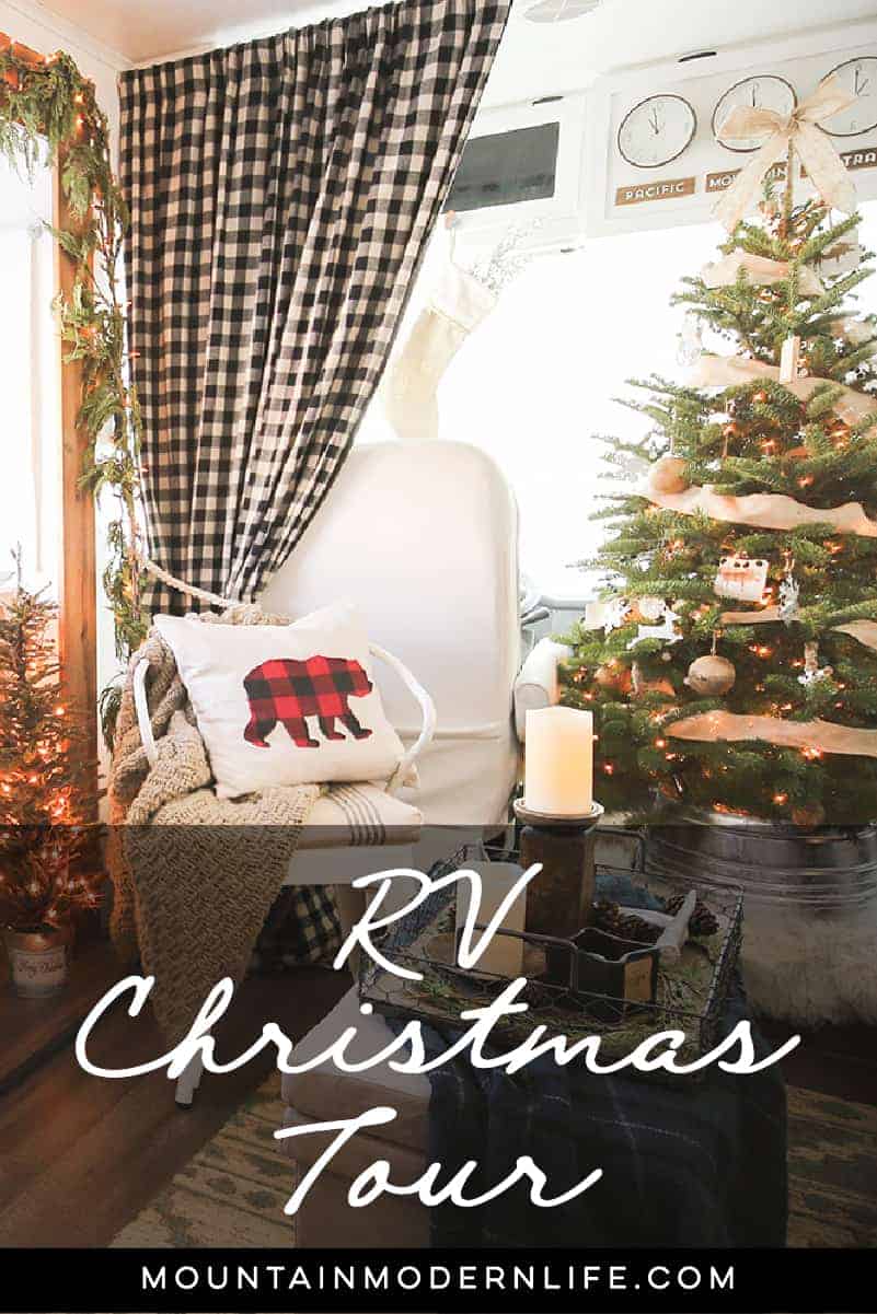 Our RV all decked out for the holidays! MountainModernLife.com