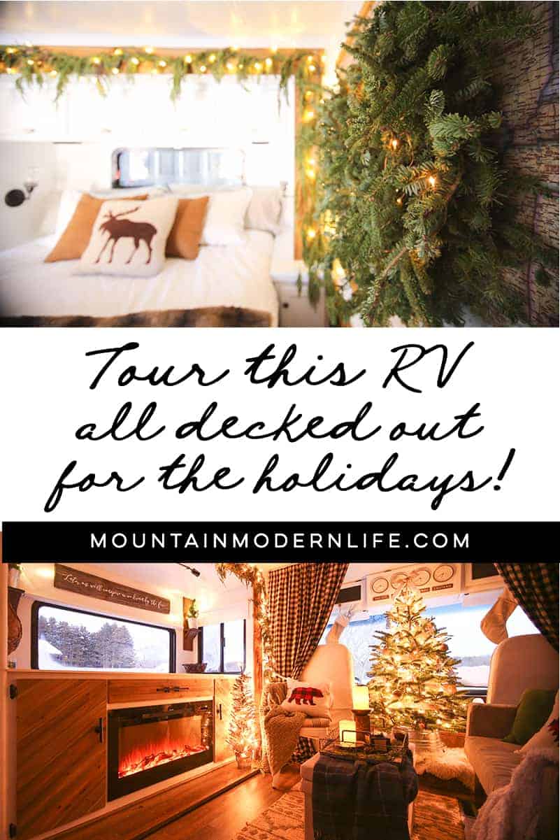 Our RV all decked out for the holidays! MountainModernLife.com