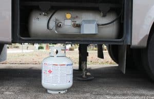 smaller propane tank in rv during winter mountainmodernlife.com
