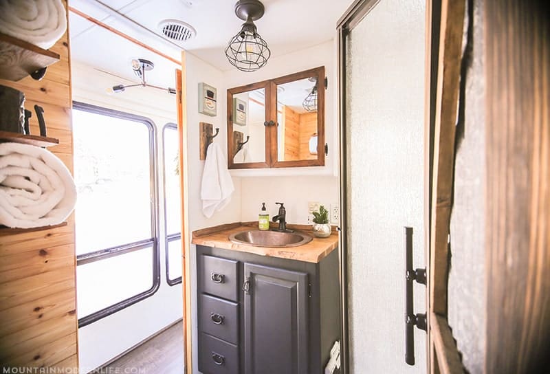 RV Christmas Home Tour - Come see how we decorated our tiny home on wheels for the holidays! MountainModernLife.com