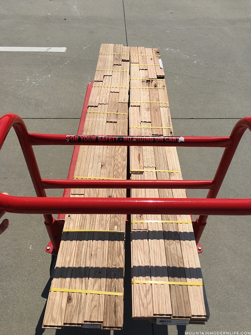 hardwood-flooring-for-counters-in-rv-mountainmodernlife.com Looking for an affordable way to update your kitchen counters? Check out this post on how to Create Wood Counters from Flooring (in a RV)! MountainModernLife.com