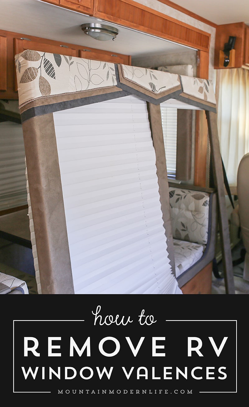 Remove RV Window Valances