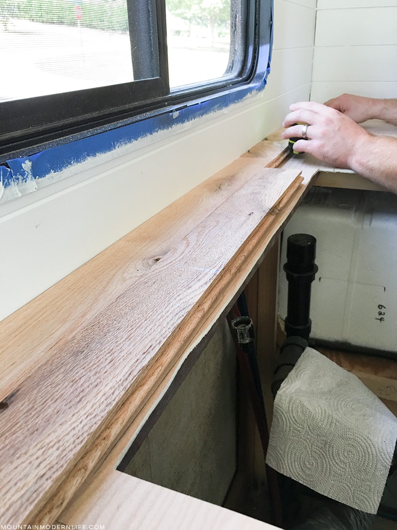 How To Create Wood Counters From Flooring In A Rv