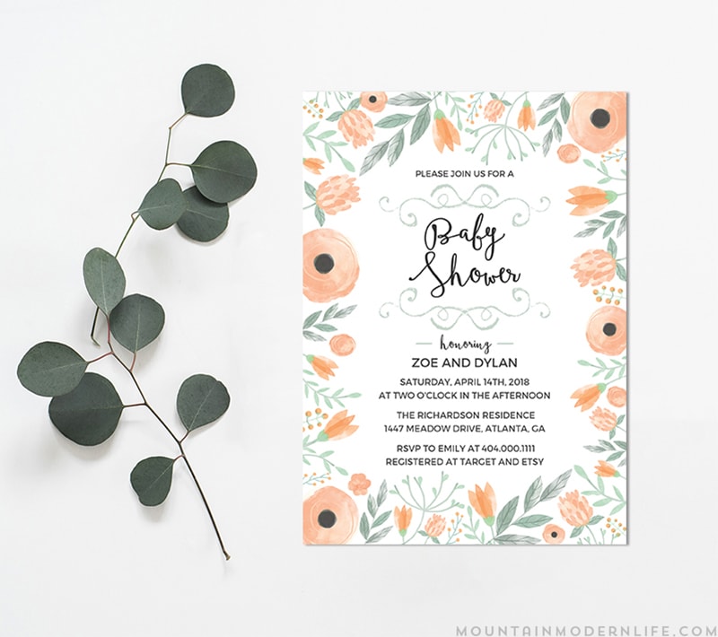 diy baby invitations