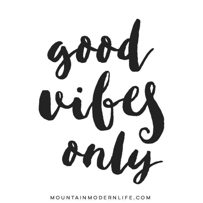 Instantly Download this Good Vibes Only SVG file or Printable! MountainModernLife.com