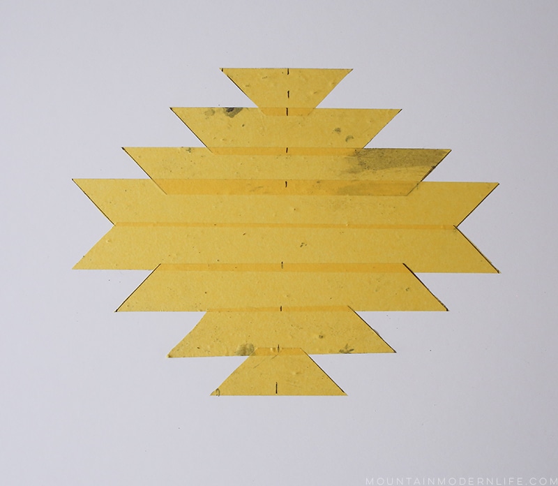 See how easy it is to make this simple rustic modern art, the perfect way to add Southwest or Navajo-inspired design to your home or RV! MountainModernLife.com