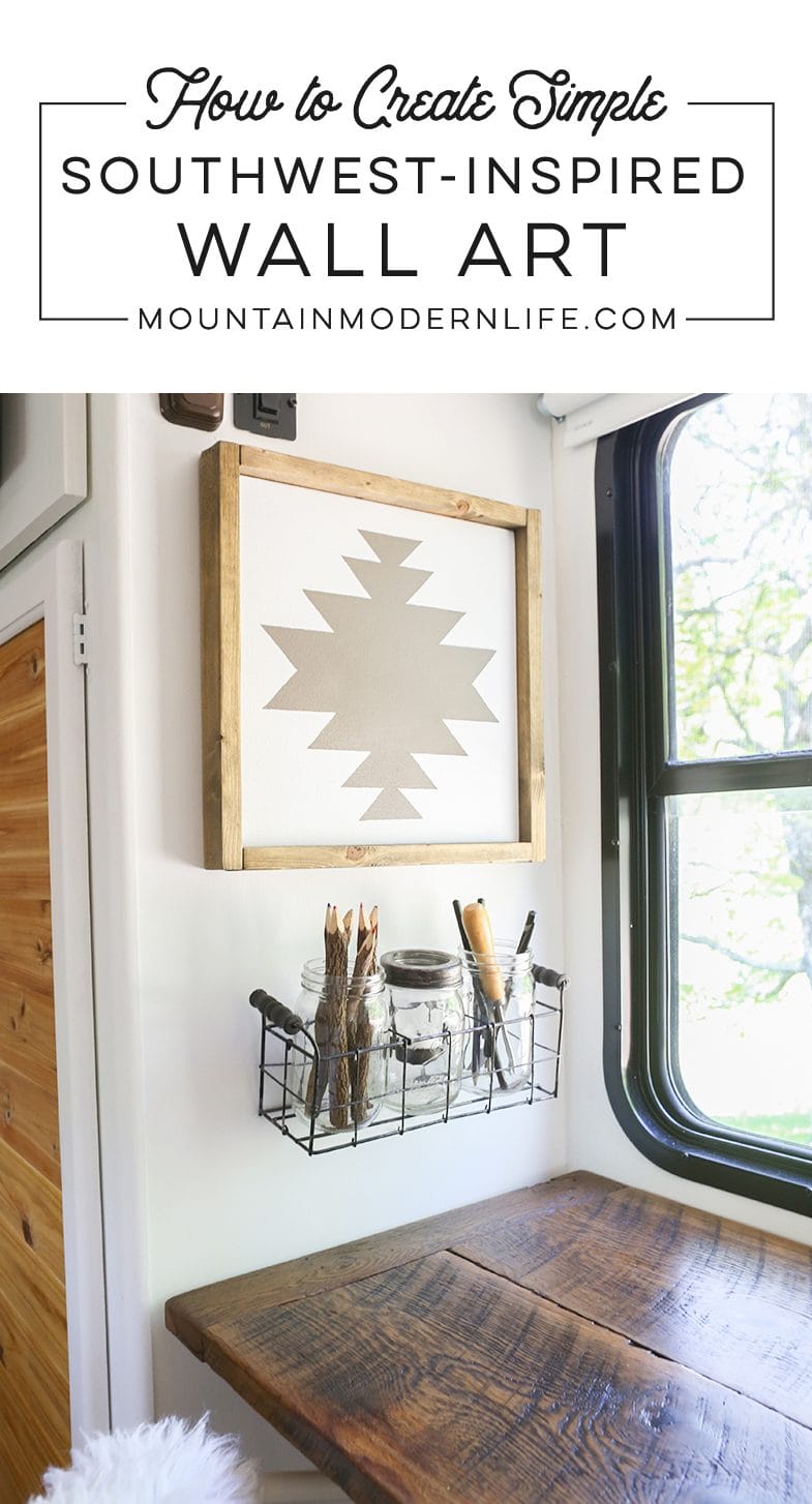 See how easy it is to make this Navajo-inspired wall art, the perfect way to add rustic or Southwest decor to your home or RV! MountainModernLife.com