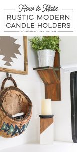How to Make Rustic Modern Candle Holders | MountainModernLife.com