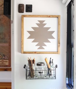 See how easy it is to make this simple rustic modern art, the perfect way to add Southwest or Navajo-inspired design to your home or RV! MountainModernLife.com