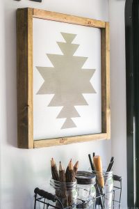See how easy it is to make this simple rustic modern art, the perfect way to add Southwest or Navajo-inspired design to your home or RV! MountainModernLife.com