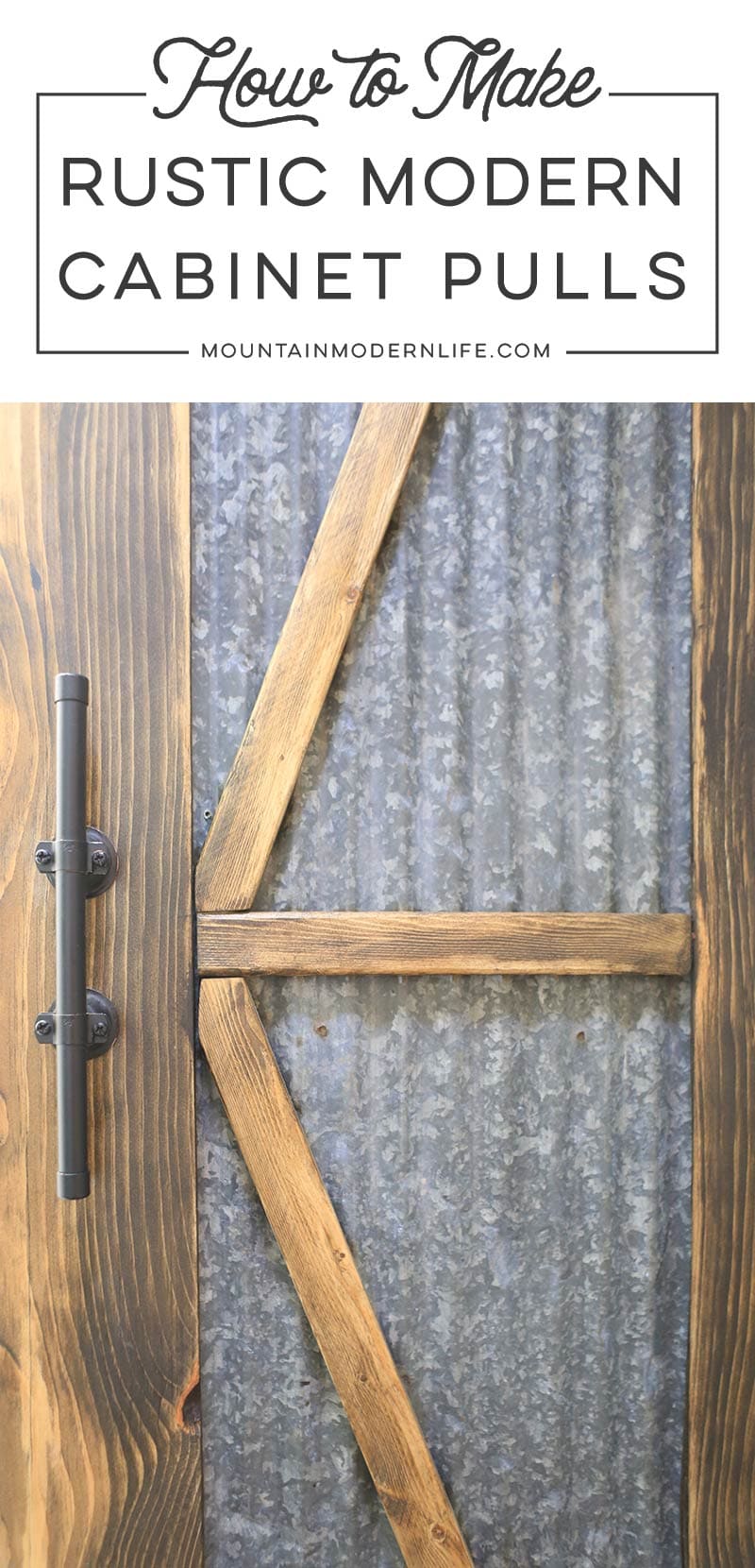 Looking for furniture hardware you can easily create and customize on a budget? Check out these Rustic Modern Cabinet Pulls! MountainModernLife.com