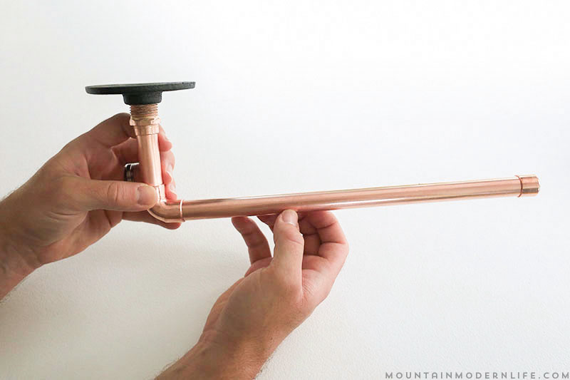 Add character to your kitchen with this Rustic Modern DIY Paper Towel Holder! It's easier than you think! MountainModernLife.com