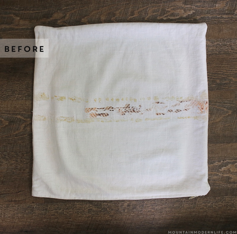 leftover-glue-reside-on-pillow-cover-mountainmodernlife.com