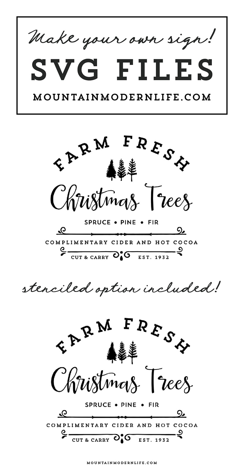 Download Farm Fresh Christmas Trees SVG File | MountainModernLife.com