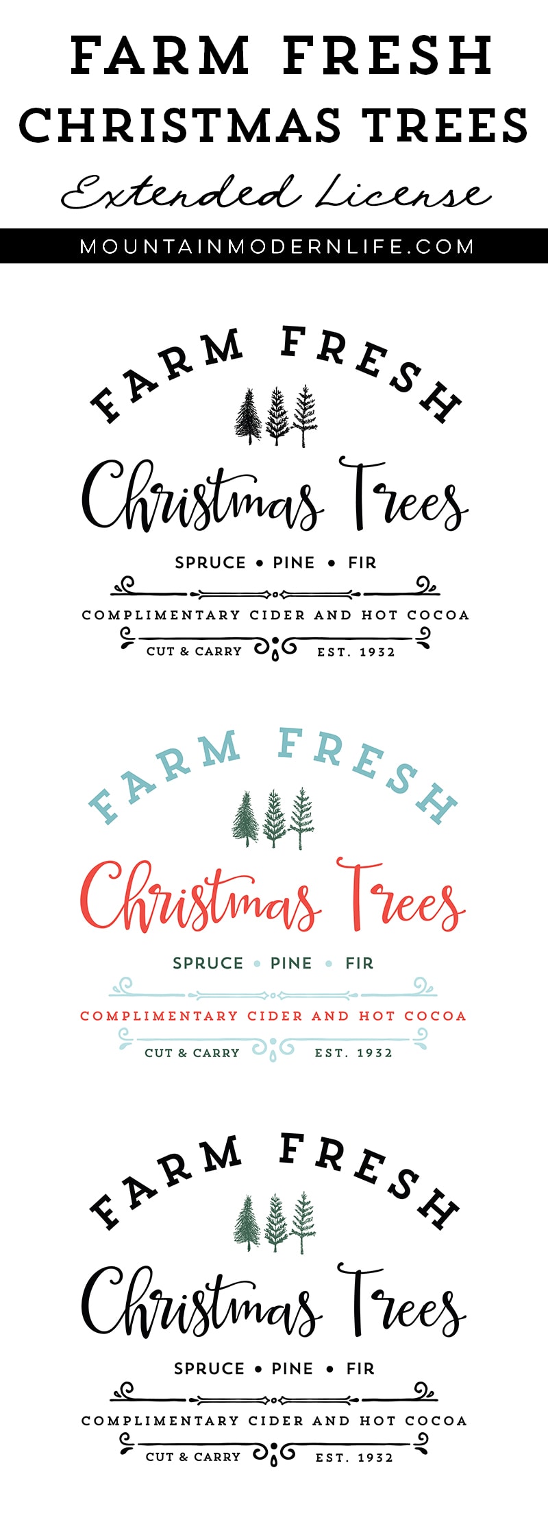 Farm Fresh Christmas Trees Extended License