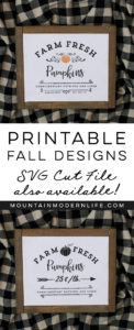 See how easy it is to make this Farm Fresh Pumpkins Sign from a Printable using this image transfer method! Perfect for decorating your own home or to give away as gifts. MountainModernLife.com