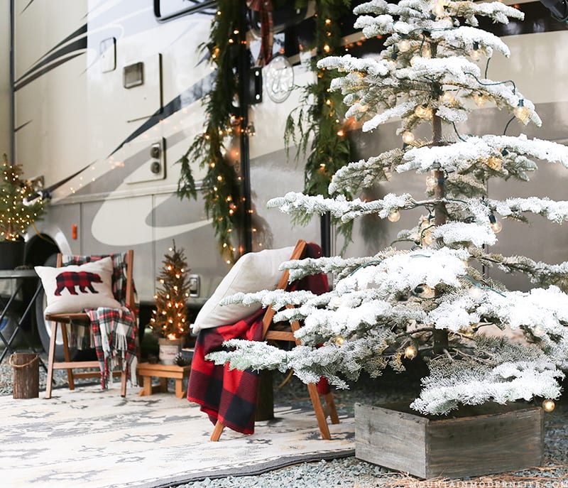 DIY Flocked Christmas Tree