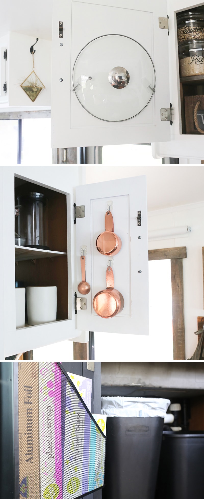 Looking for ways to maximize the space in your RV? Here are some tips for Organizing a Tiny Kitchen! MountainModernLife.com