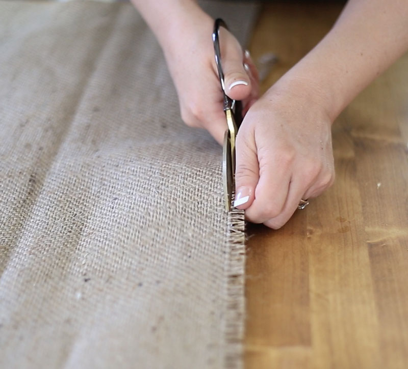 making burlap roller shades