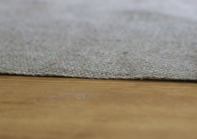 sagless burlap close up