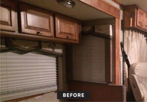 RV cellular shades before upgrade