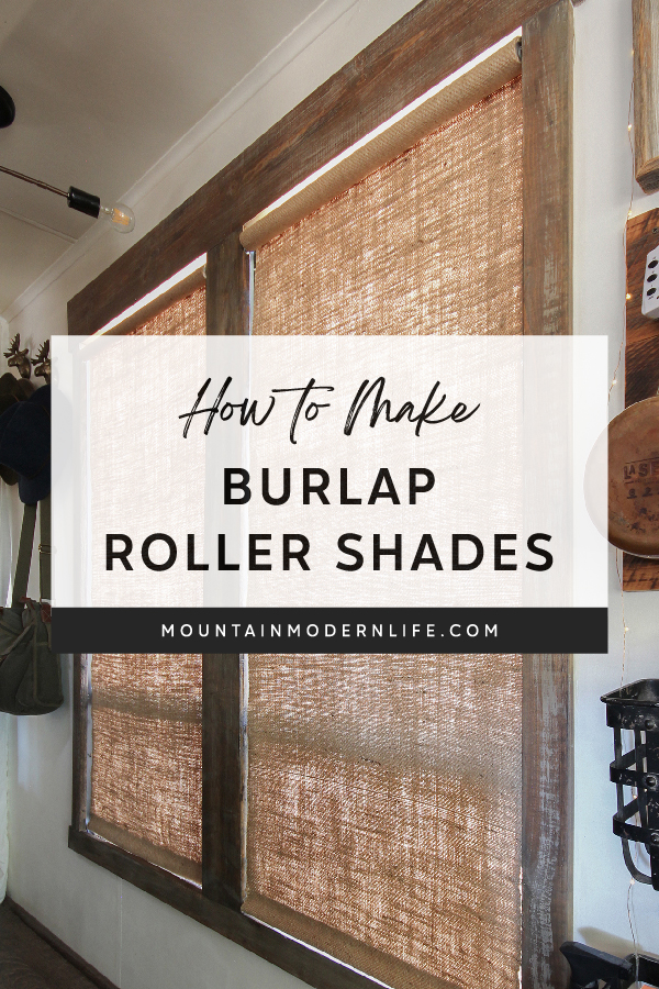 How to Make Burlap Roller Shades