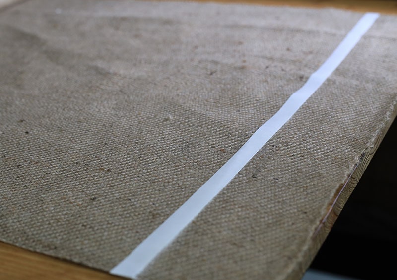 fabric fusion on burlap material
