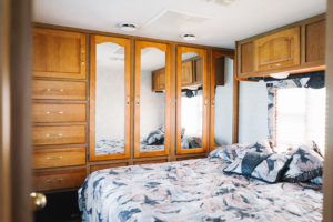Camper Design Vibes: Tour this innovative, Rustic Modern Motorhome that was renovated by This Little Adventure! You&rsquo;re gonna love this tiny home on wheels! MountainModernLife.com