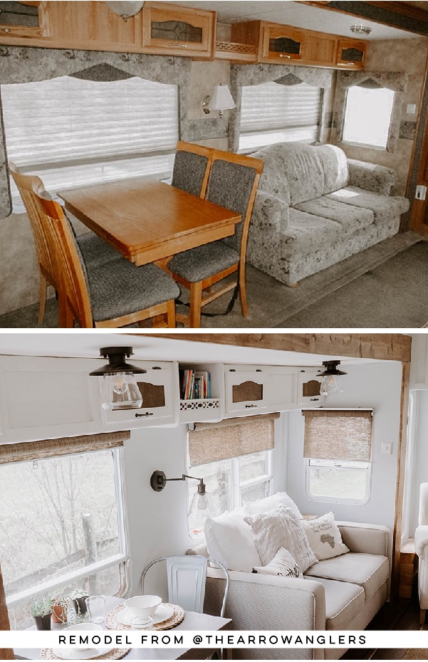 Tour this Farmhouse Inspired Fifth Wheel Renovation 