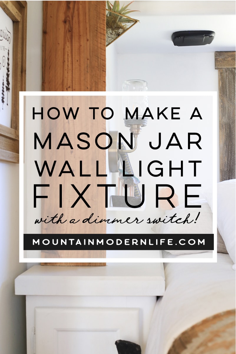 How to Make a Mason Jar Wall Light Fixture!