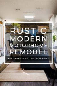 Camper Design Vibes: Modern Meets Rustic in this Creative RV Renovation from This Little Adventure! Featured on MountainModernLife.com