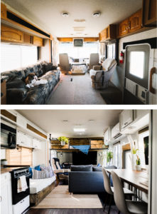 Camper Design Vibes: Modern Meets Rustic in this Creative RV Renovation from This Little Adventure! Featured on MountainModernLife.com