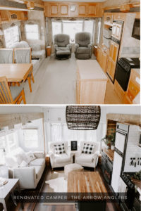 Tour this modern farmhouse-inspired fifth wheel from The Arrow Anglers! MountainModernLife.com
